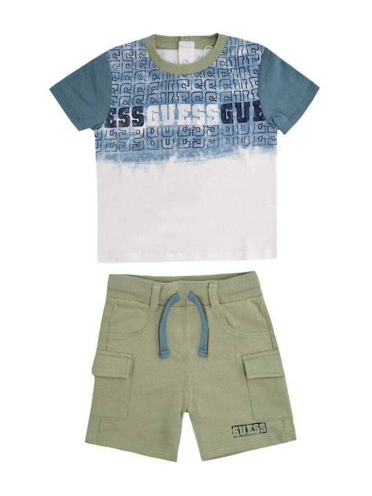 Kids' Set with Shorts Summer 2pcs White/Mint