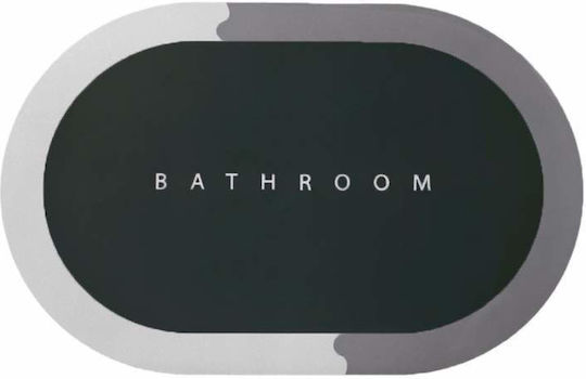 Antiderapant Covoraș de Baie Oval Green / Gray 57.5x40buc