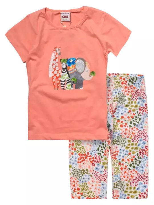 Kids' Set with Leggings Summer 2pcs Orange