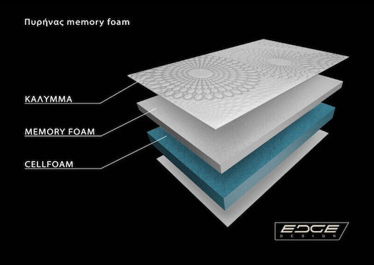 Eco Sleep Edge Memory Υπέρδιπλο Ανατομικό Στρώμα Memory Foam 180x200x26cm