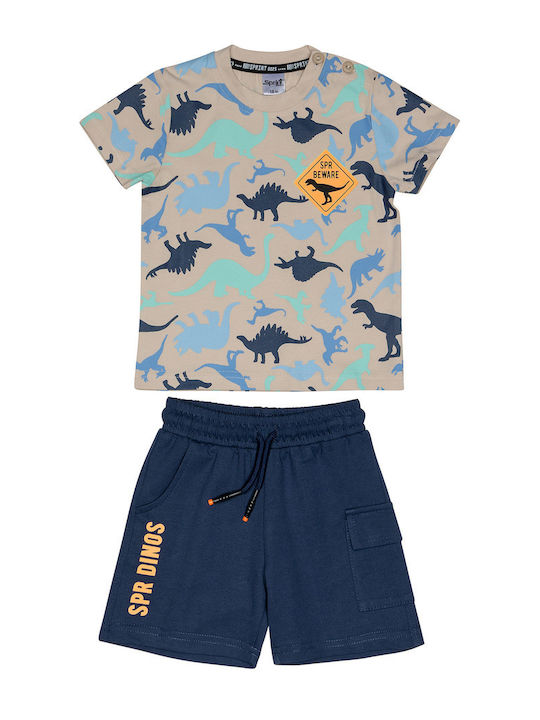 Kids' Set with Shorts Summer 2pcs Grey-cypress