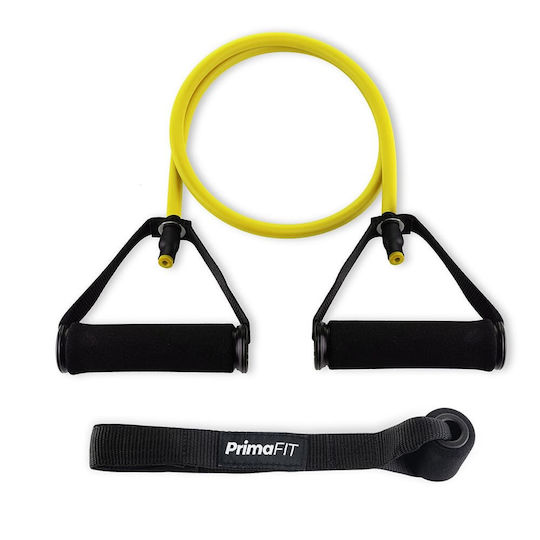 PrimaFit Λάστιχο Γυμναστικής Σωληνωτό με Λαβές Κίτρινο