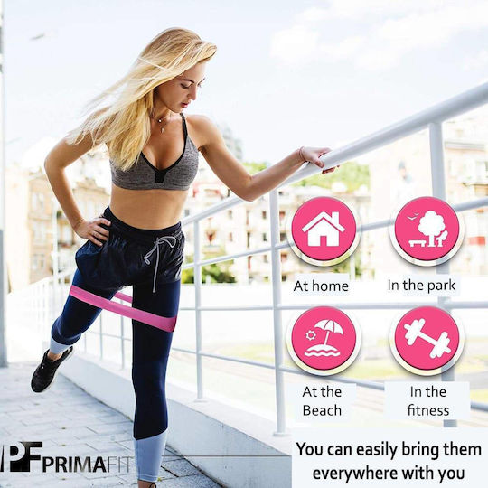 PrimaFit Loop Bands Σετ 5τμχ Μπεζ 1.27m