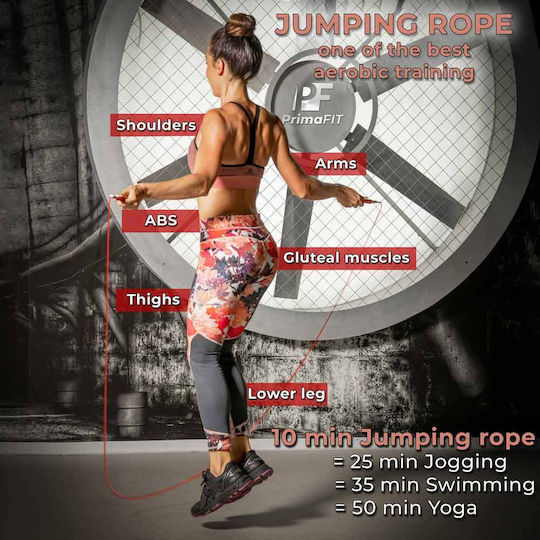 Primafit Speed Pro Jump Rope Professional 3m Adjustable 2 Bearings Extra Rope Weights 2 Protectors Aluminum Handles Carrying Bag Crossfit Boxing Mma Orange
