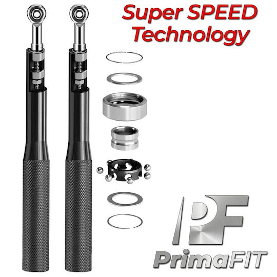 PrimaFit Springseil Fitness 3m Silber mit einstellbarer Länge