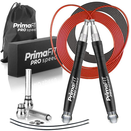 PrimaFit Springseil Fitness mit Gewicht 3m Gray mit einstellbarer Länge