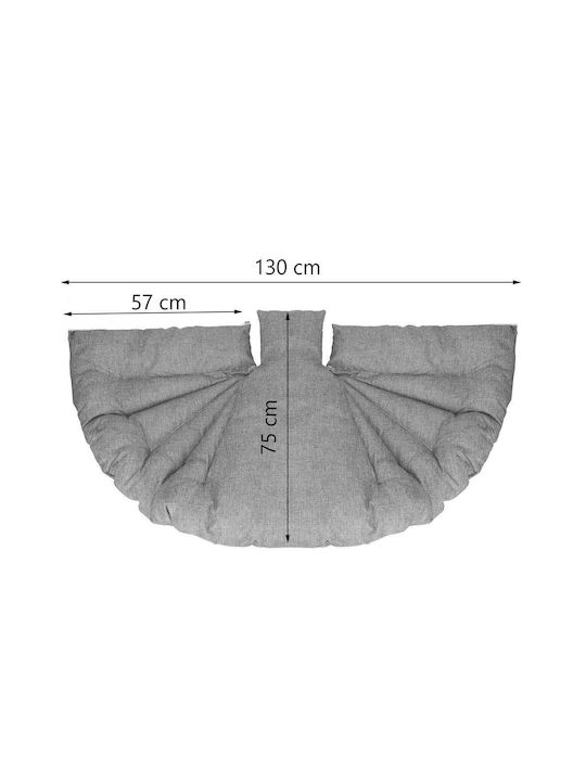 Perna Scaunului De Grădină Cu Spătar Gri 75x130cm