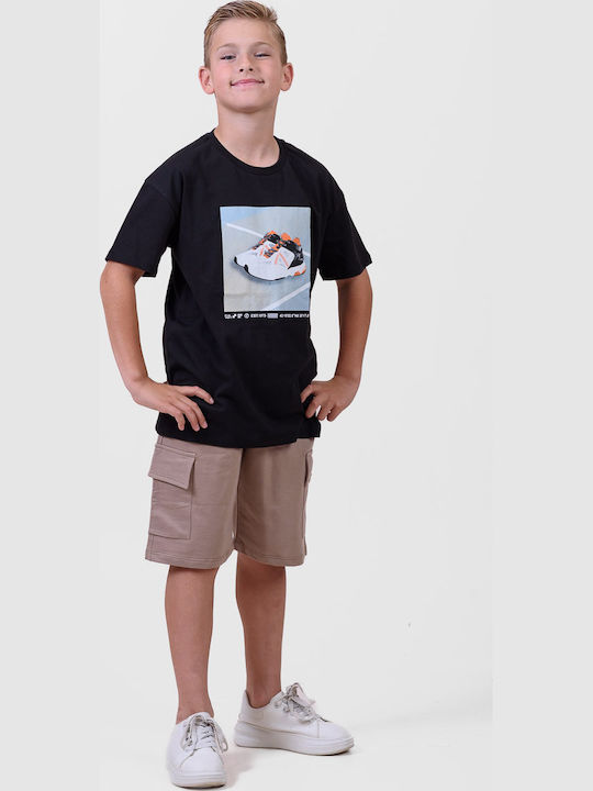 Kids' Set with Shorts Summer 2pcs Black