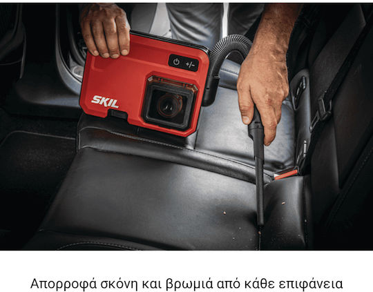 Skil Aspirator de mână pentru mașină Aspirare uscată cu Cablu de brichetă auto 12V Roșu