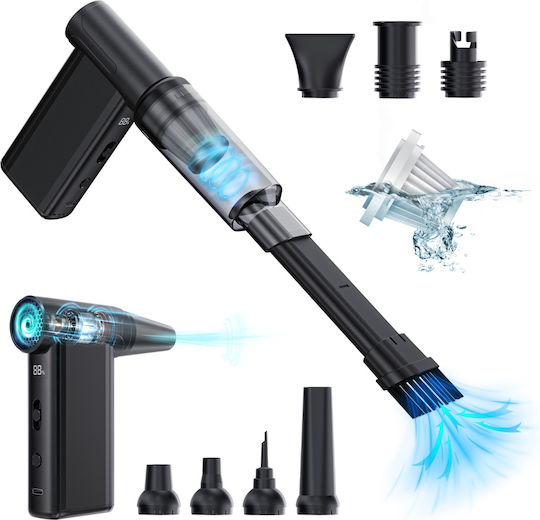 Kinzir Car Handheld Vacuum Dry Vacuuming with Power 180W Rechargeable 12V