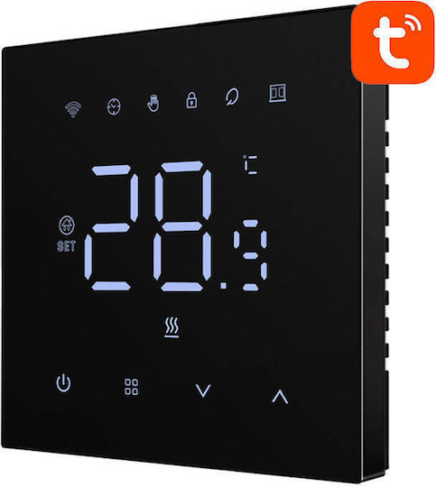 Avatto WT410-16A-B Ψηφιακός Θερμοστάτης Χώρου Smart με Οθόνη Αφής και Wi-Fi