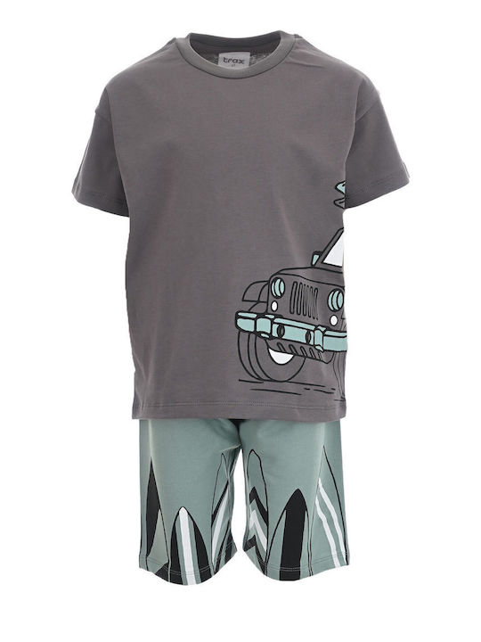 Kids' Set with Shorts Summer 2pcs Anthracite