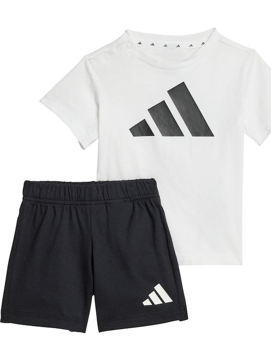 Kinder-Set mit Shorts Sommer 2Stück White, Black Essentials