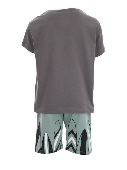 Kids' Set with Shorts Summer 2pcs Anthracite