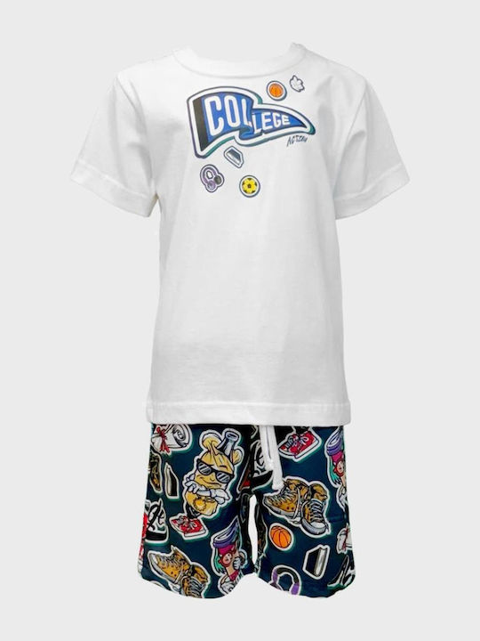 Kids' Set with Shorts Summer 2pcs White