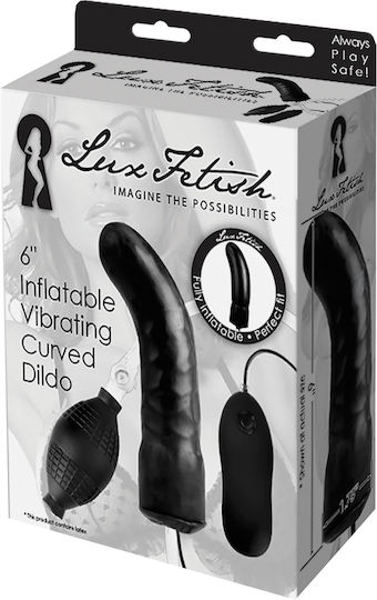 Lux Fetish 6' Aufblasbarer Vibrierender Gebogener Dildo