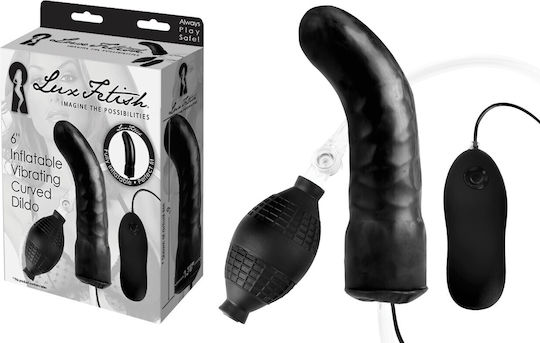 Lux Fetish 6' Aufblasbarer Vibrierender Gebogener Dildo