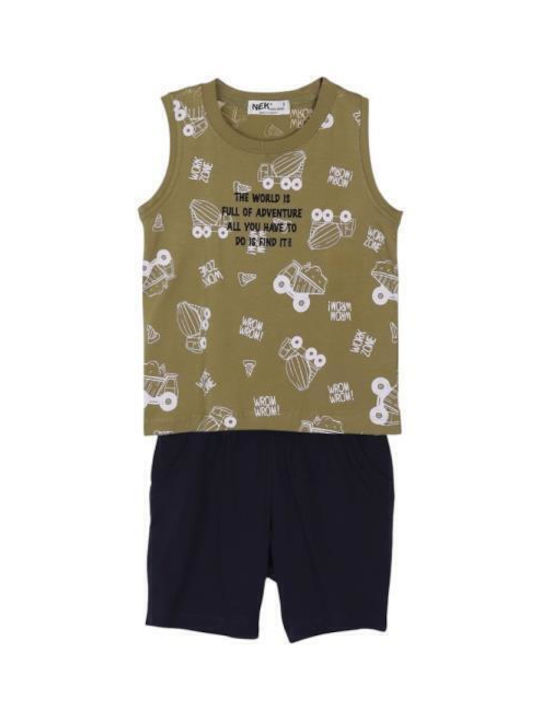Kids' Set with Shorts Summer 2pcs Khaki
