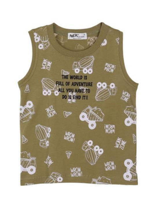 Kids' Set with Shorts Summer 2pcs Khaki