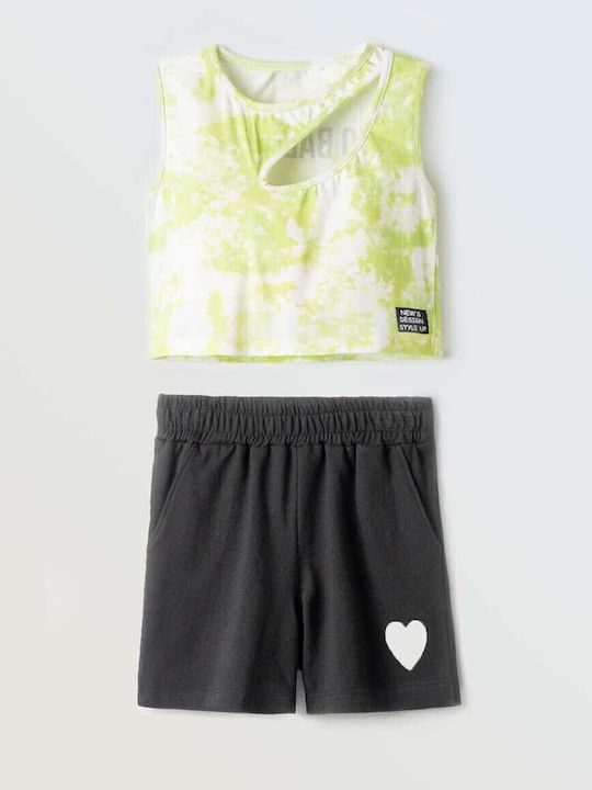 Set pentru copii cu șorturi Vară 2buc Lime - Black