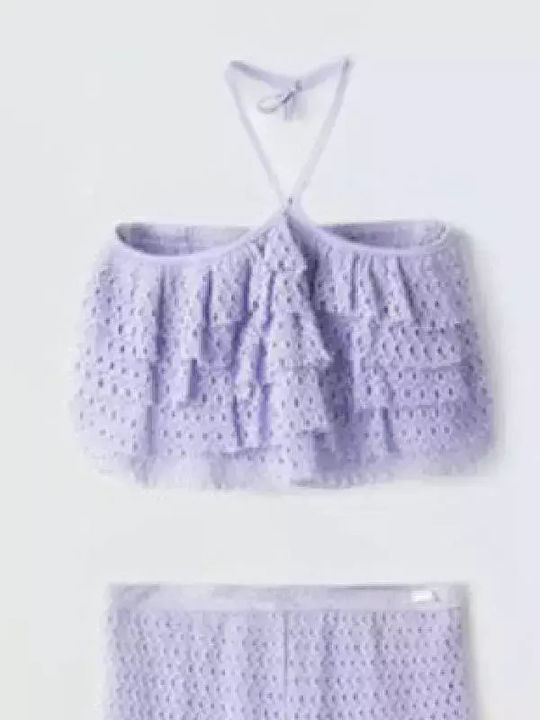 Kinder-Set mit Hose Sommer 2Stück Lilac