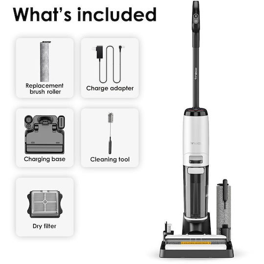 Tineco Floor One S7 Steam Plus Rechargeable Stick Vacuum 25.2V White