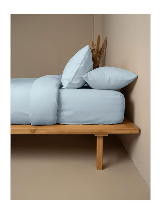 Sunshine Sheet Sets Queen 235x270cm. Cotton Feelings 151 103 Light Blue 4pcs