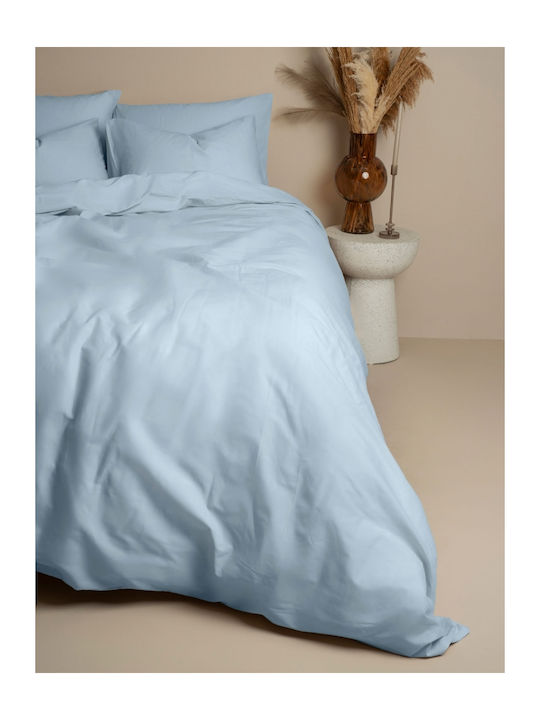 Sunshine Sheet Sets Queen 235x270cm. Cotton Feelings 151 103 Light Blue 4pcs