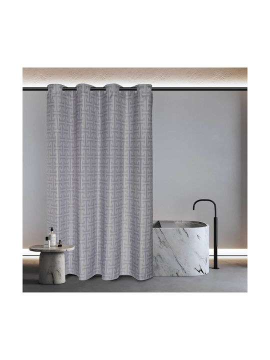 Greenwich Polo Club 3120 Shower Curtain Fabric 200x180cm Grey