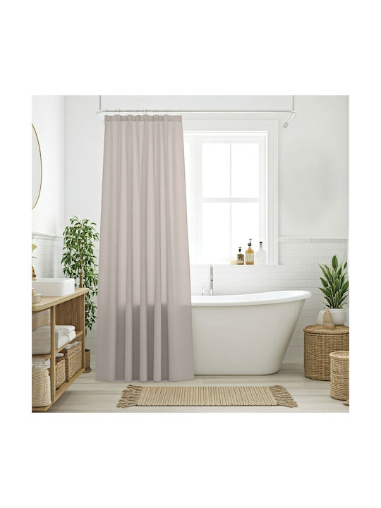 Das Home 0808 Shower Curtain Fabric 240x180cm Taupe