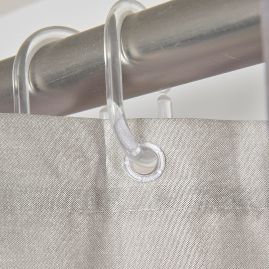 Das Home 0808 Shower Curtain Fabric 240x180cm Taupe