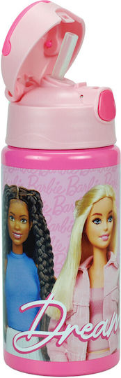 Barbie Παιδικό Παγούρι Θερμός Barbie Αλουμινίου με Καλαμάκι 500ml