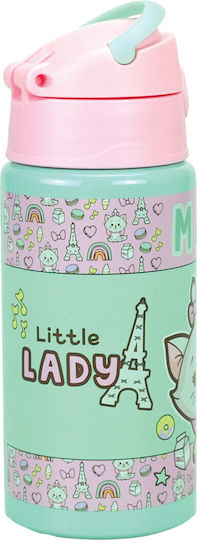 Disney Marie Little Lady Παιδικό Παγούρι Θερμός Αλουμινίου με Καλαμάκι 500ml