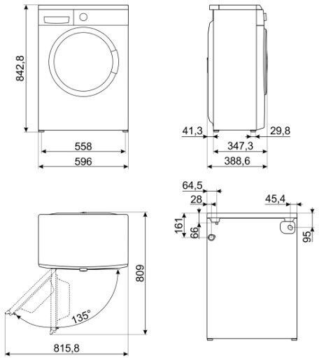 Smeg Πλυντήριο Ρούχων 4kg 1000 Στροφών LBW40CIT