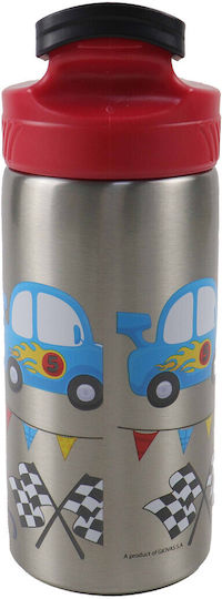 Gim Kids Water Bottle Thermos Stainless Steel with Straw 500ml (Various Designs/Colours)