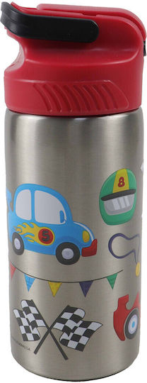 Gim Kids Water Bottle Thermos Stainless Steel with Straw 500ml (Various Designs/Colours)