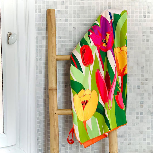 Pylones Beach Towel 110x180cm. Tulipes
