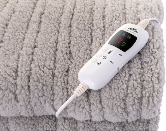 ETA Shaggy 4325 90000 Pătură electrică semidublă Lavabilă cu temporizator Gri 120W 130cmx160cm