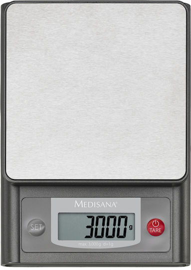 Medisana Ks200 Digital Kitchen Scale 40469 Maximum Capacity 3kg Automatic Shut-off Gray