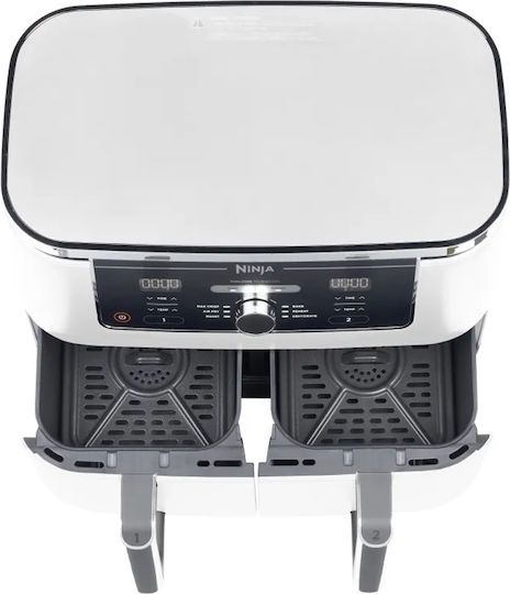Ninja Foodi Air Fryer with Double Detachable Bucket 9.5lt White