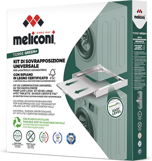 Meliconi Torre Basis Für Waschmaschine/Trockner aus Kunststoff mit Schublade 1Stück