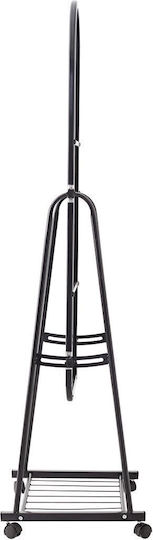 Polihome Connor Oglindă De Podea Arcuită Cu Cadru Metalic Negru 148x42.5cm