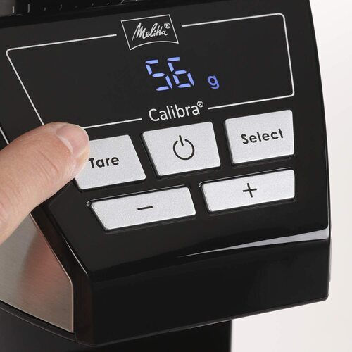 Melitta Calibra Electric Coffee Grinder 160W for 375gr Beans and 39 Grind Levels Silver