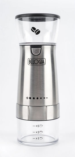 Belogia Râșniță electrică pentru cafea cu capacitate de boabe 60gr Argintiu
