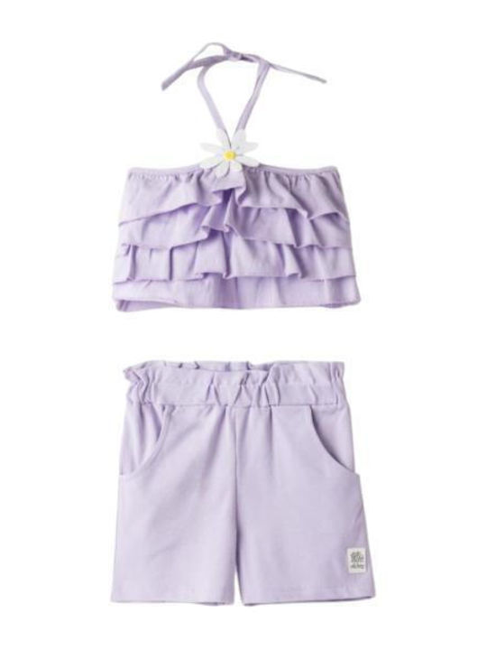 Kinder-Set mit Shorts Sommer 2Stück Lilac