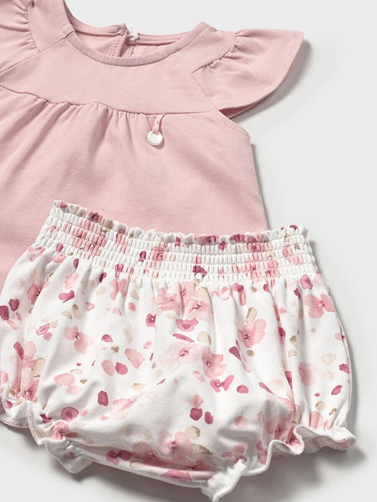 Kids' Set with Shorts Summer 4pcs Pink