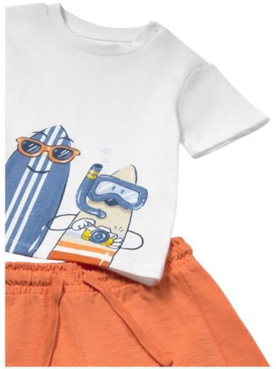Kinder-Set mit Shorts Sommer 2Stück Orange Surf