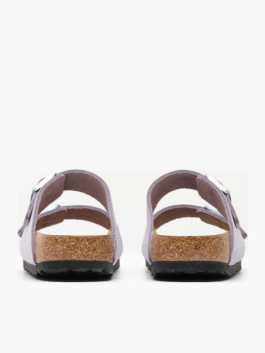 Arizona Soft Footbed Δερμάτινα Γυναικεία Σανδάλια Purple Fog Narrow Fit