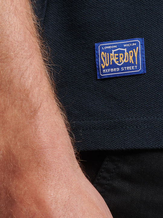 Superstate Polo Kurzarmbluse Marineblau