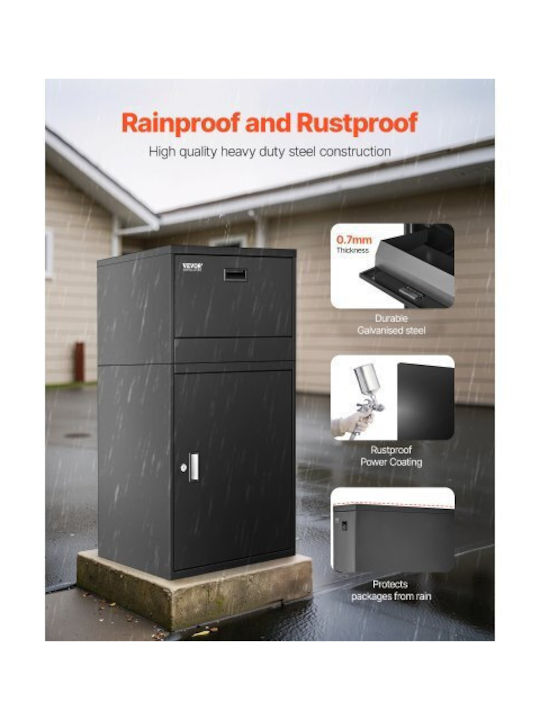 Vevor Outdoor Mailbox Metallic in Black Color